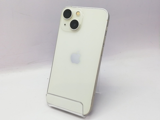 【中古】Apple au 【SIMフリー】 iPhone 13 mini 128GB スターライト MLJE3J/A【立川フロム中武】保証期間１週間【ランクC】