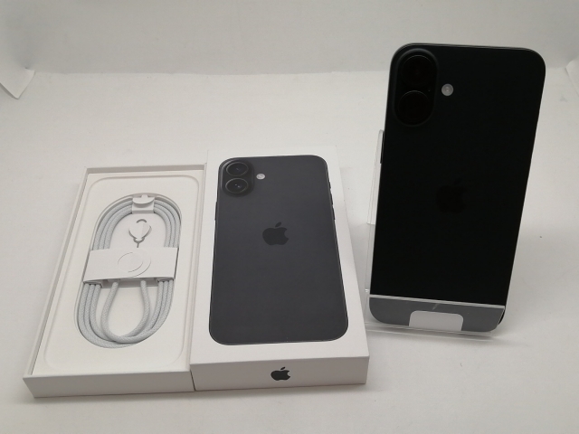 【未使用】Apple 国内版 【SIMフリー】 iPhone 16 Plus 128GB ブラック MXVA3J/A【宇田川】保証期間３ヶ月