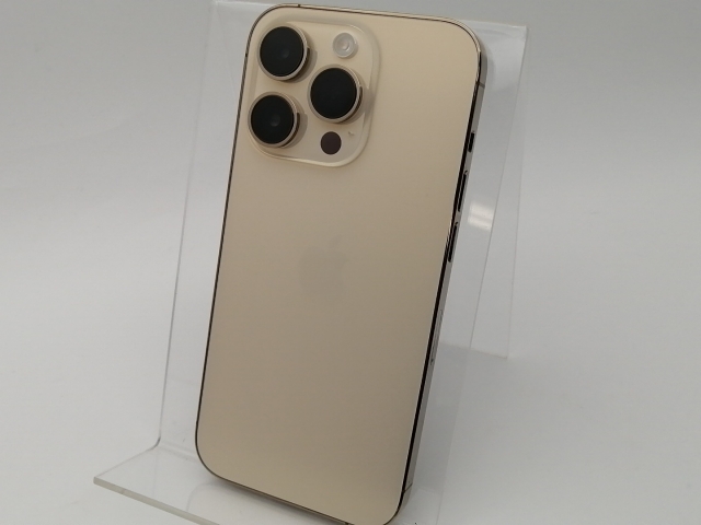 【中古】Apple 楽天モバイル 【SIMフリー】 iPhone 14 Pro 128GB ゴールド MQ073J/A【神保町】保証期間１ヶ月【ランクB】