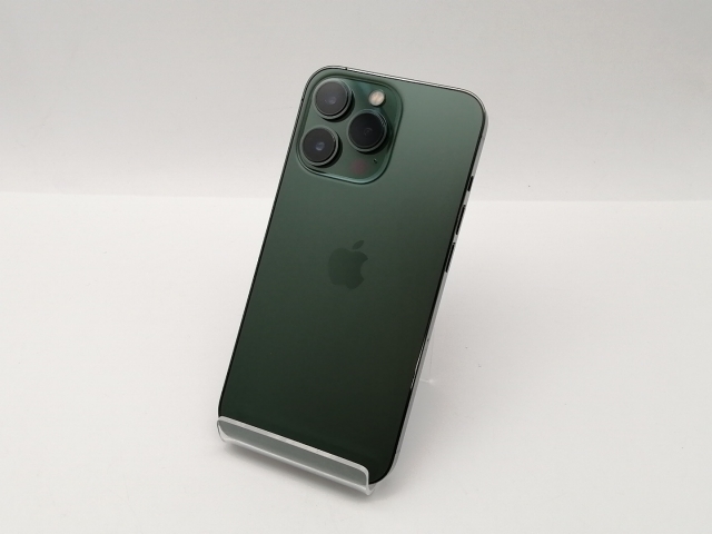 【中古】Apple 国内版 【SIMフリー】 iPhone 13 Pro 128GB アルパイングリーン MNDX3J/A【三宮センター】保証期間１ヶ月【ランクB】