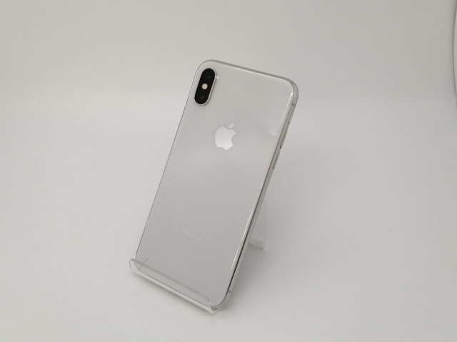 【中古】Apple docomo 【SIMロック解除済み】 iPhone X 64GB シルバー MQAY2J/A【三宮センター】保証期間１ヶ月【ランクC】