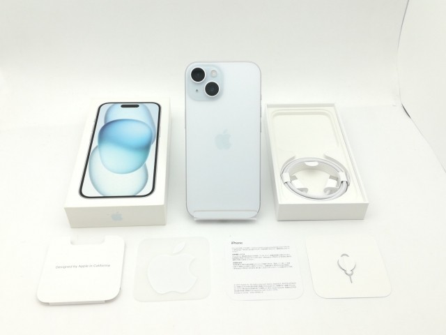 【中古】Apple 国内版 【SIMフリー】 iPhone 15 128GB ブルー MTML3J/A【三宮センター】保証期間１ヶ月【ランクA】