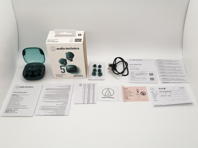 【中古】audio-technica SOLID BASS ATH-CKS50TW2 GR [グリーン]【三宮センター】保証期間１ヶ月【ランクB】