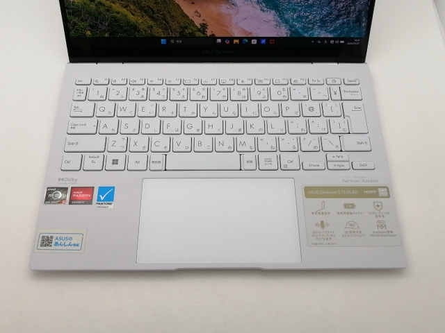 【中古】ASUS ZenBook S 13 OLED UM5302TA UM5302TA-LX192W リファインドホワイト【R5 6600U 8G 512G(SSD) WiFi 13OLED(タッチパネル/2880x1800)】【三宮センター】保証期間１ヶ月【ランクB】