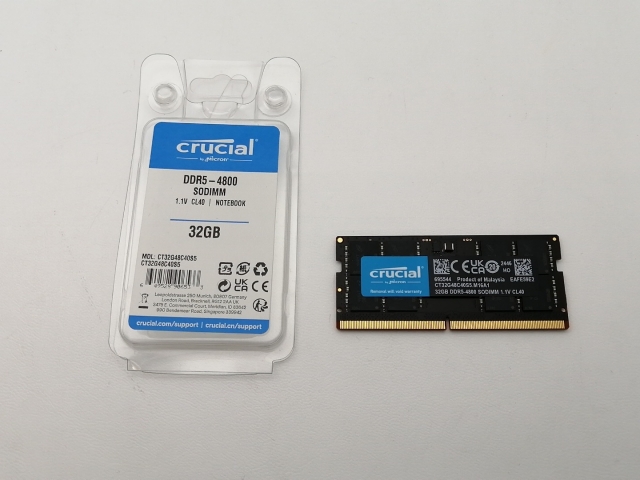 【中古】262PIN SODIMM 32GB DDR5-4800(PC5-38400)【ノートPC用】【三宮センター】保証期間１週間_2