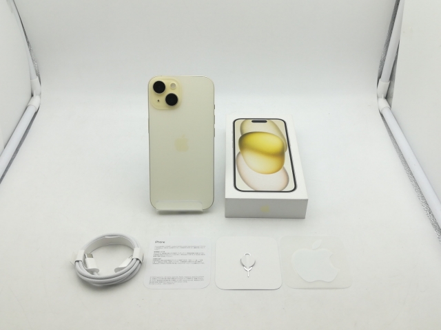 中古】Apple 国内版 【SIMフリー】 iPhone 15 128GB イエロー MTMK3J/A