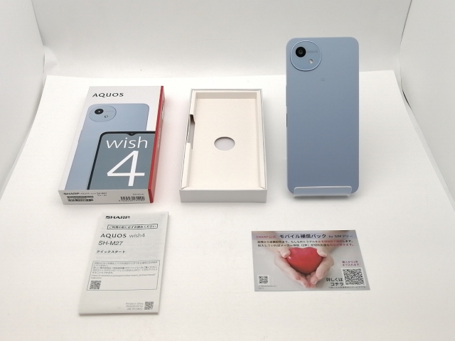 中古】SHARP 楽天モバイル 【SIMフリー】 AQUOS Wish4 ブルー
