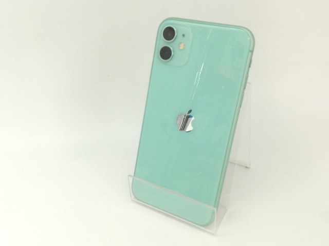 【中古】Apple au 【SIMロック解除済み】 iPhone 11 64GB グリーン MWLY2J/A【三宮センター】保証期間１ヶ月【ランクB】