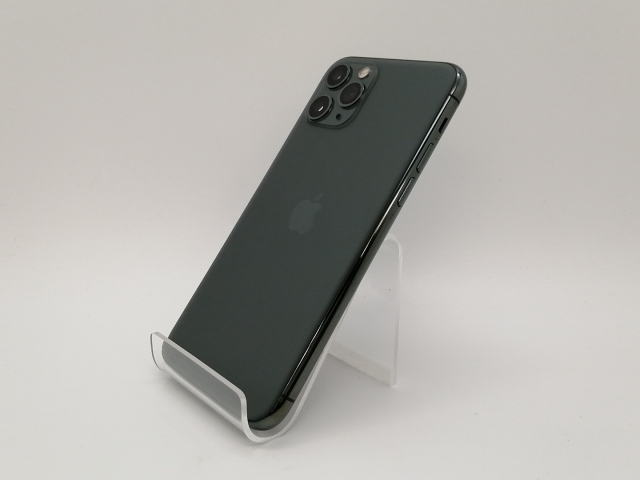 【中古】Apple docomo 【SIMロック解除済み】 iPhone 11 Pro 256GB ミッドナイトグリーン MWCC2J/A【三宮センター】保証期間１ヶ月【ランクC】