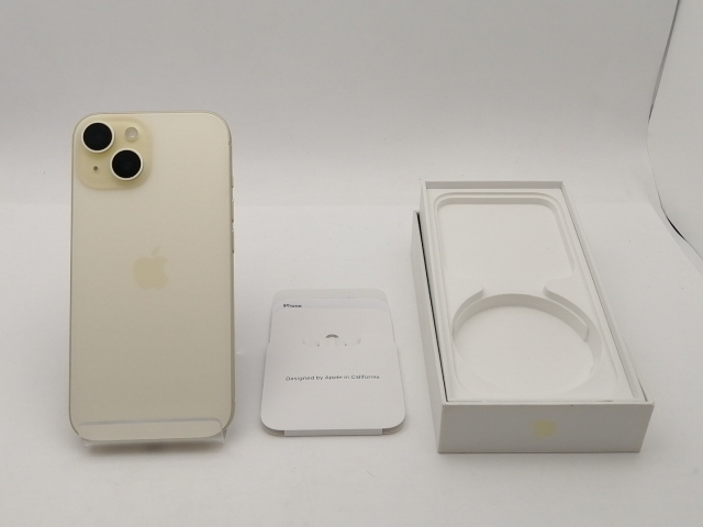 中古】Apple docomo 【SIMフリー】 iPhone 15 128GB イエロー MTMK3J/A