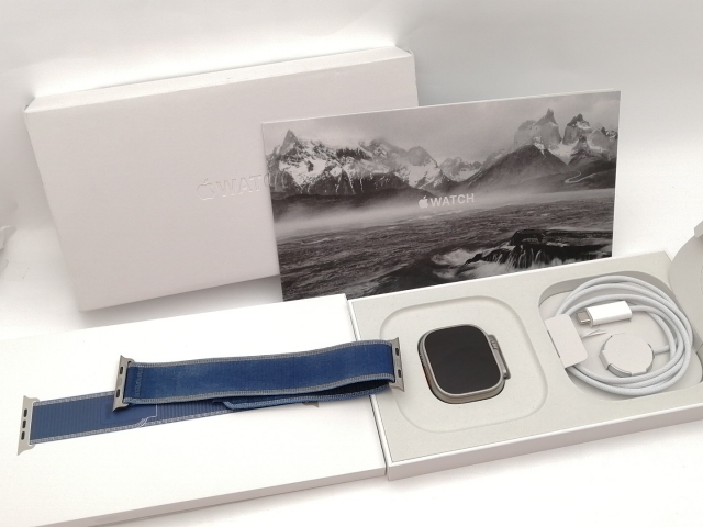 【中古】Apple Apple Watch Ultra3 49mm Cellular ナチュラルチタニウムケース/ブライトブルートレイルループ (M/L) MEWU4J/A【神保町】保証期間１ヶ月【ランクA】_9