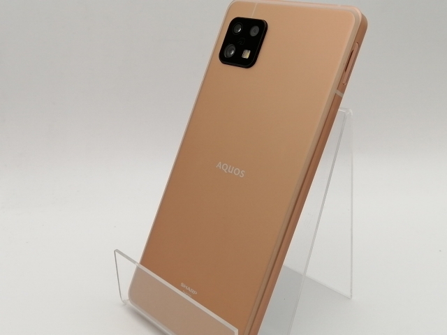 中古】SHARP au 【SIMフリー】 AQUOS sense6s ライトカッパー