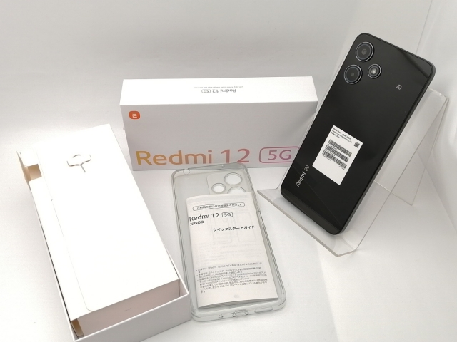 【中古】Xiaomi UQmobile 【SIMフリー】 Redmi 12 5G 4GB 128GB ミッドナイトブラック XIG03【神保町】保証期間１ヶ月【ランクA】