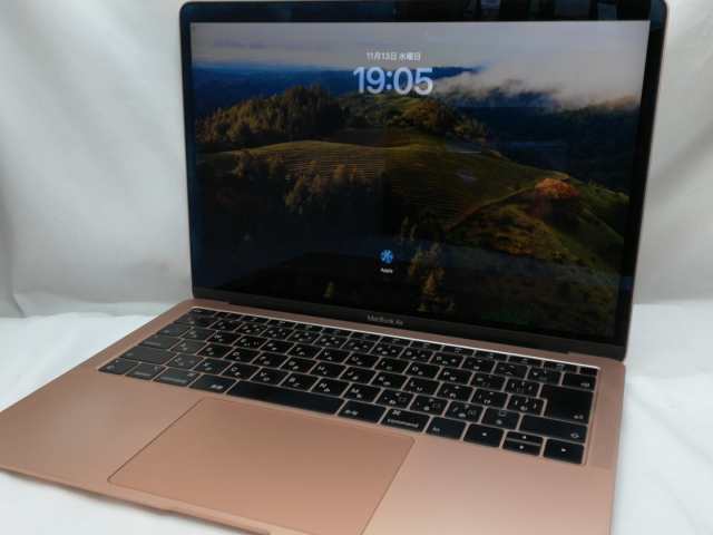 【中古】Apple MacBook Air 13インチ Corei5:1.6GHz 128GB ゴールド MREE2J/A (Late 2018)【神保町】保証期間１ヶ月【ランクB】の通販は