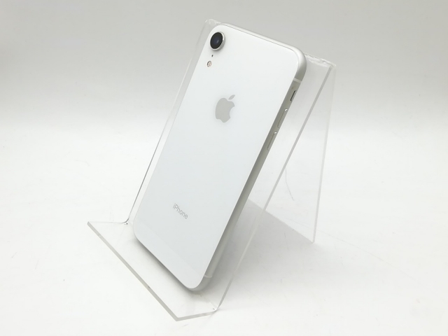 【中古】Apple au 【SIMロック解除済み】 iPhone XR 64GB ホワイト MT032J/A【吉祥寺】保証期間１ヶ月【ランクC】