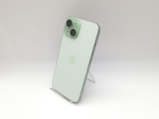 【中古】Apple 国内版 【SIMフリー】 iPhone 15 128GB グリーン MTMM3J/A【吉祥寺】保証期間１ヶ月【ランクA】