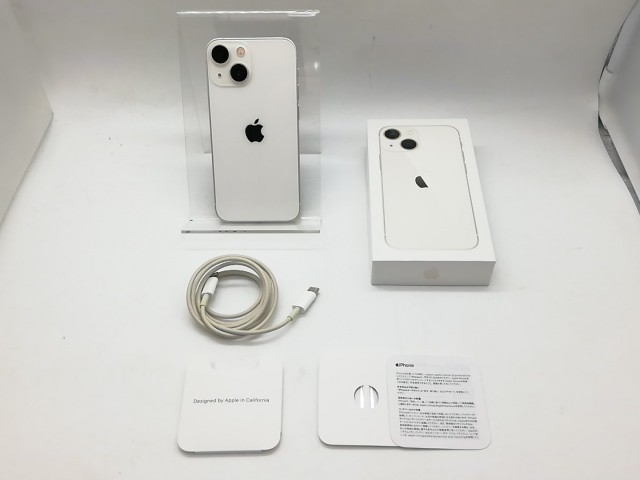 【中古】Apple iPhone 13 mini 128GB スターライト （国内版SIMロックフリー） MLJE3J/A【吉祥寺】保証期間１ヶ月【ランクB】