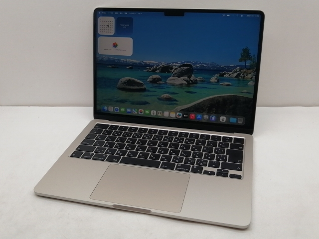 【中古】Apple MacBook Air 13インチ M2(CPU:8C/GPU:8C) 8GB/256GB スターライト MLY13J/A (M22022)【仙台イービーンズ】保証期間１ヶ月【ランクB】