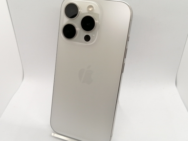 【中古】Apple SoftBank 【SIMフリー】 iPhone 15 Pro 128GB ホワイトチタニウム MTU83J/A【吉祥寺】保証期間１ヶ月【ランクC】