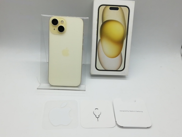 中古】Apple 国内版 【SIMフリー】 iPhone 15 128GB イエロー