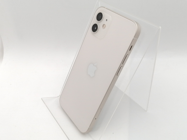 【中古】Apple au 【SIMロック解除済み】 iPhone 12 64GB ホワイト MGHP3J/A【津田沼】保証期間１ヶ月【ランクB】