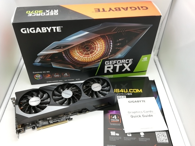 中古】GIGABYTE GeForce RTX 3070 GAMING OC 8G(rev.1.0)（GV