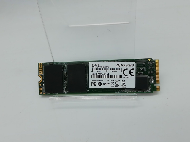 中古】Transcend PCIe SSD 220S(TS512GMTE220S) 512GB/M.2 2280(PCIe3