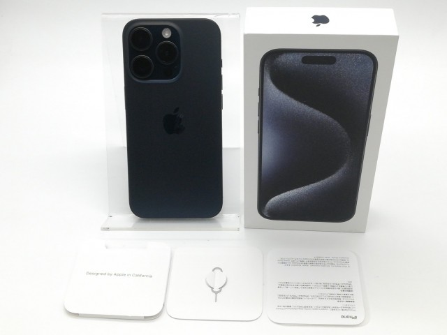 【中古】Apple 国内版 【SIMフリー】 iPhone 15 Pro 128GB ブルーチタニウム MTUA3J/A【吉祥寺】保証期間１ヶ月【ランクA】