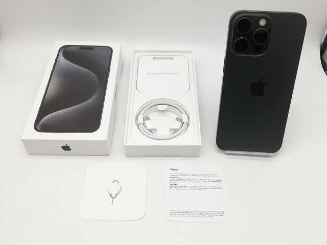 【中古】Apple 国内版 【SIMフリー】 iPhone 15 Pro Max 256GB ブラックチタニウム MU6P3J/A【札幌南2条】保証期間１ヶ月【ランクA】