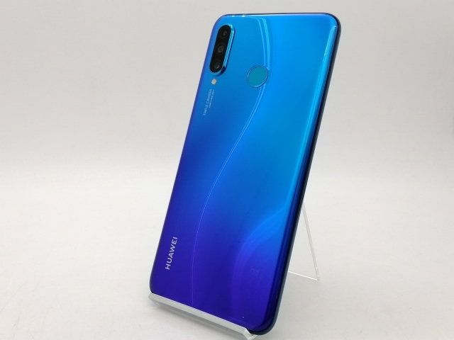 【中古】Huawei 国内版 【SIMフリー】 P30 lite ピーコックブルー MAR-LX2J【津田沼】保証期間１週間【ランクC】