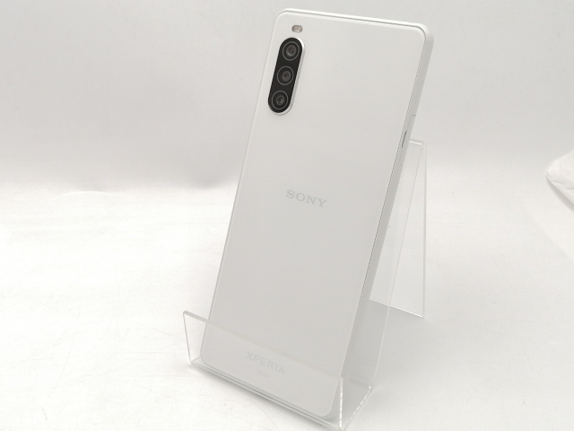 【中古】SONY au 【SIMロック解除済み】 Xperia 10 II ホワイト 4GB 64GB SOV43【仙台イービーンズ】保証期間１ヶ月【ランクB】