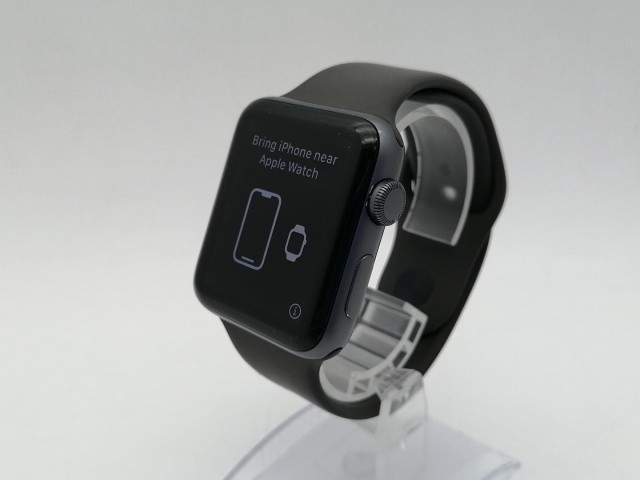 【中古】Apple Apple Watch Series3 42mm GPS スペースグレイアルミニウム/グレイスポーツバンド MR362J/A【仙台イービーンズ】保証期間