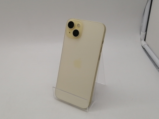 【中古】Apple 国内版 【SIMフリー】 iPhone 15 Plus 128GB イエロー MU0A3J/A【札幌南2条】保証期間１ヶ月【ランクA】