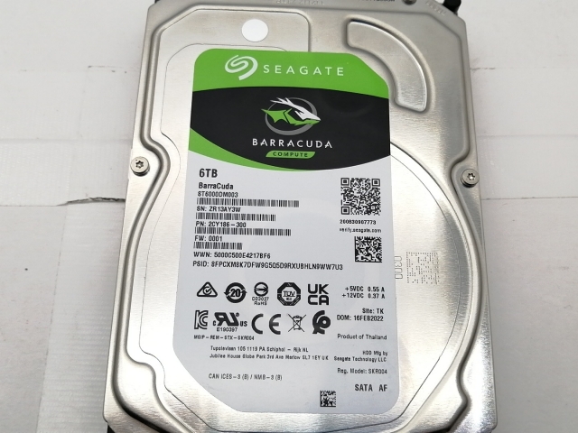 中古】Seagate ST6000DM003 6TB/5400rpm/256MB/6Gbps【札幌南2条】保証