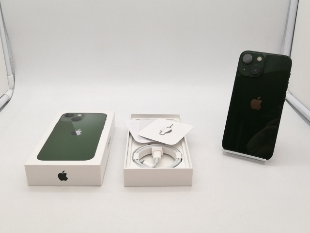 【中古】Apple 国内版 【SIMフリー】 iPhone 13 mini 128GB グリーン MNFC3J/A【札幌南2条】保証期間１ヶ月【ランクC】