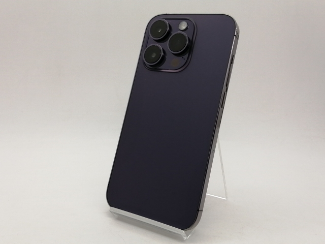 【中古】Apple docomo 【SIMフリー】 iPhone 14 Pro 256GB ディープパープル MQ1E3J/A【札幌南2条】保証期間１週間【ランクC】