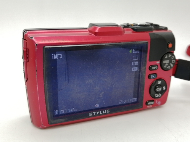 中古】OLYMPUS OLYMPUS STYLUS TG-4 Tough レッド【札幌】保証期間1
