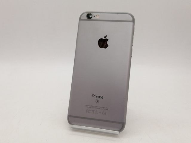 【中古】Apple au 【SIMロック解除済み】 iPhone 6s 16GB スペースグレイ MKQJ2J/A【札幌南2条】保証期間１週間【ランクC】