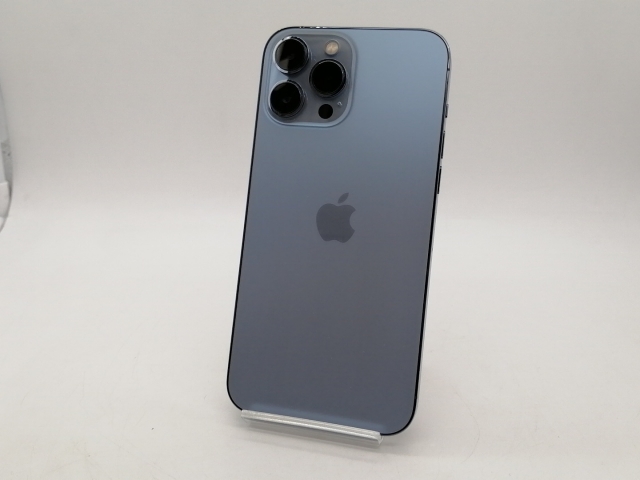 【中古】Apple au 【SIMフリー】 iPhone 13 Pro Max 256GB シエラブルー MLJD3J/A【札幌南2条】保証期間１ヶ月【ランクB】