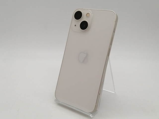【中古】【赤ロム保証あり】Apple au 【SIMフリー】 iPhone 13 mini 128GB スターライト MLJE3J/A【札幌南2条】保証期間１週間【ランクC】
