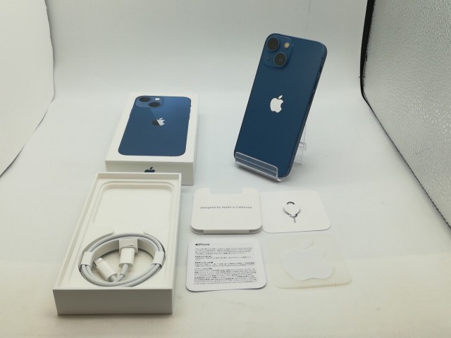 【中古】Apple iPhone 13 mini 128GB ブルー （国内版SIMロックフリー） MLJH3J/A【OSU301】保証期間１ヶ月【ランクB】