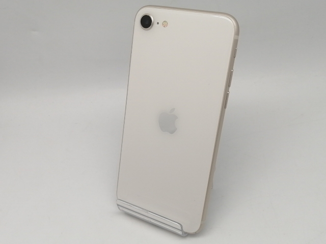 【中古】Apple au 【SIMフリー】 iPhone SE（第3世代） 64GB スターライト MMYD3J/A【池袋東口】保証期間１ヶ月【ランクC】