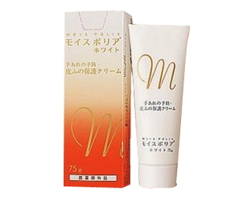 日本ケミファ モイスポリアホワイト 75g【10本set】 【医薬部外品】（手あれの予防・皮ふの保護クリーム）の通販は