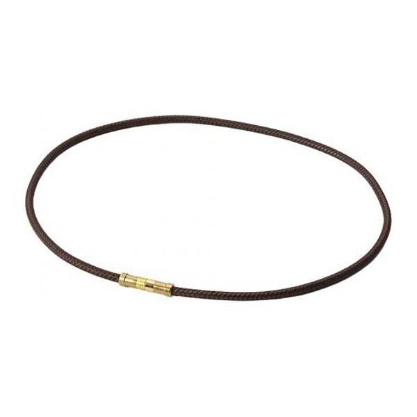ファイテン PHITEN ユニセックス RAKUWA磁気チタンネックレス レザースタイル ブラウン/ゴールド 50cm 首 肩 血行改善 TG871153の通販は 9,881円