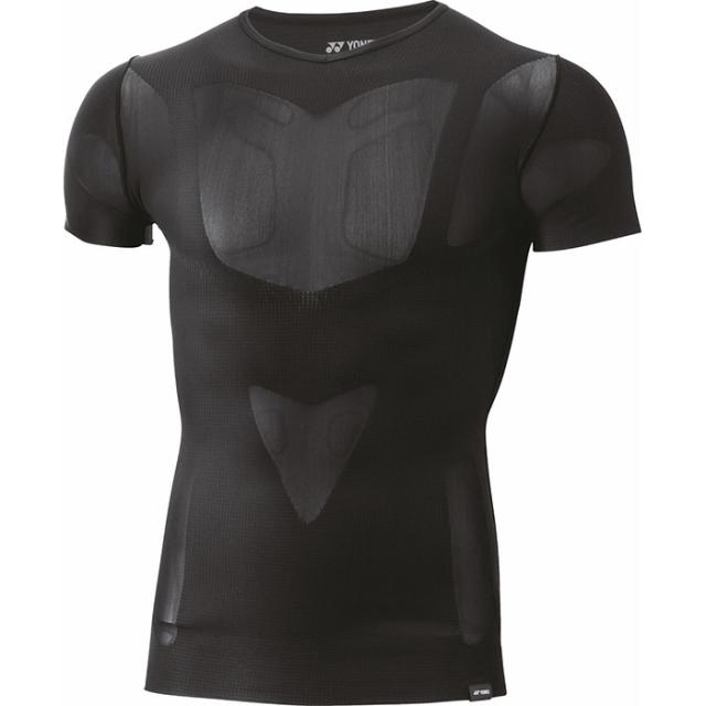 【送料無料】YONEX ヨネックス ユニセックス Vネック半袖シャツ バドミントン テニス アンダー コンプレッション 着圧 STBA1022