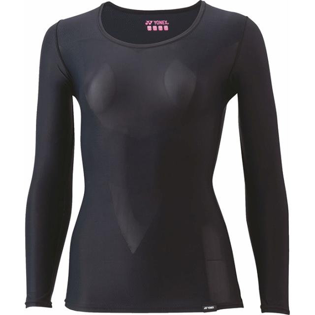 【送料無料】YONEX ヨネックス レディース Uネック長袖シャツ バドミントン テニス インナー アンダー コンプレッション 着圧 STBA1513