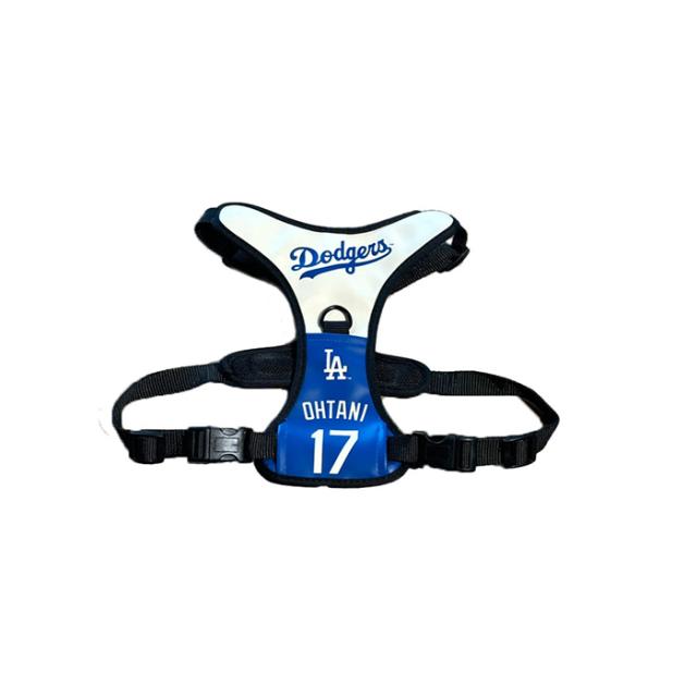MLB公式 ロサンゼルス ドジャース 大谷翔平選手モデル 犬 ハーネス Mサイズ 野球 Los Angeles Dodgers ペット(ペット用品 犬具)