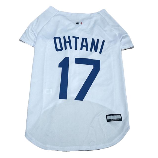 MLB公式 ロサンゼルス ドジャース 大谷翔平選手モデル ユニフォーム 野球 ジャージ ホワイト 3XLサイズ Los Angeles Dodgers ペット(ペ