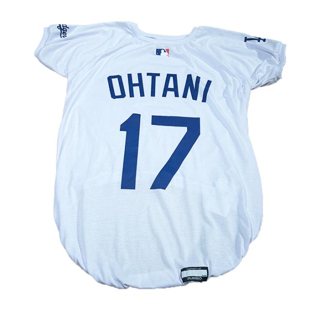 MLB公式 ロサンゼルス ドジャース 大谷翔平選手モデル ユニフォーム 野球 Tシャツ ホワイト 3XLサイズ Los Angeles Dodgers ペット(ペ・