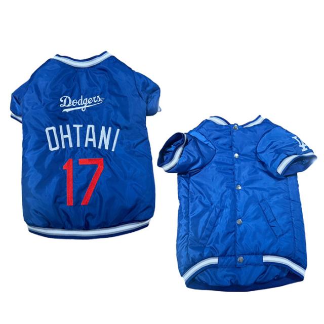 MLB公式 ロサンゼルス ドジャース 大谷翔平選手モデル ユニフォーム 野球 スタジャン XLサイズ Los Angeles Dodgers ペット(ペット用品